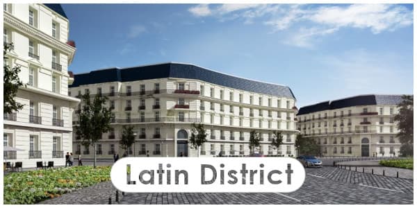 احد شوارع الحي اللاتيني بمدينه العلمين الجديده