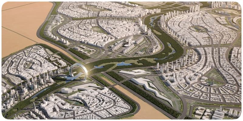 خريطة  العاصمة الادارية الجديدة