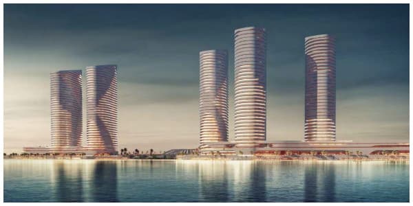 أبراج نورث إيدج كما ستبدو من ناحية البحر