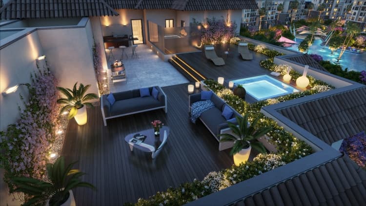 روف بداخل كمبوند افينيو 90 التجمع الخامس