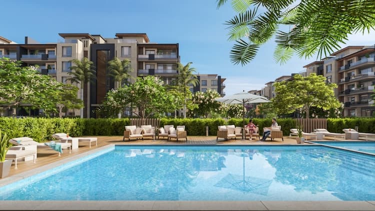 حمام سباحة بداخل وحدات كمبوند ازاد التجمع الخامس