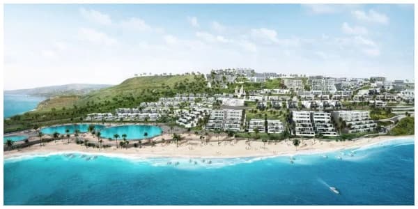 قرية كارنيليا السخنة من أعلى