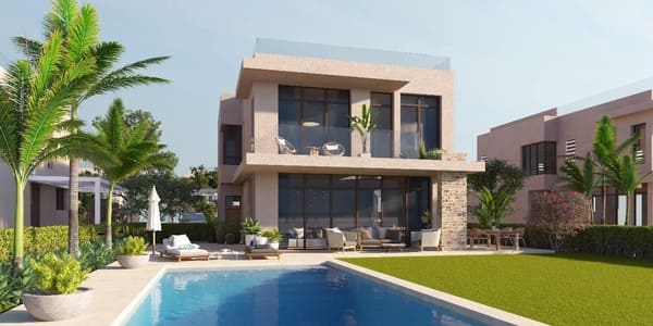 الشكل الخارجي لشاليهات ملاذ الساحل الشمالي