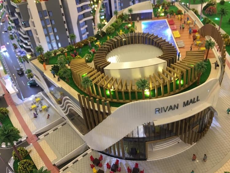 صورة علوية توضح روف مول ريفان تاورز بالعاصمة الإدارية الجديدة.