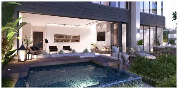 مسبح في شقة بكمبوند ريزيدنس 8 في العاصمة الإدارية