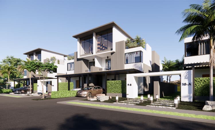 صورة إحدى وحدات كمبوند تريو جاردنز بالتجمع الخامس.