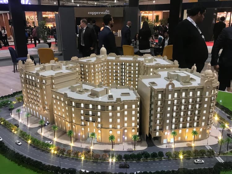 صورة توضح ماكيت كمبوند باروك بالعاصمة الإدارية الجديدة.