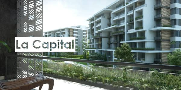 اطلالة من احد شرفات الشقق في كمبوند لا كابيتال