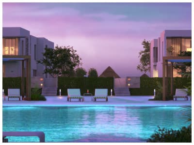 اطلالة على أهرامات الجيزة في كومباوند الهضبة