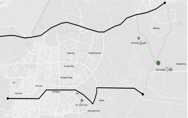 موقع كمبوند ذا مارك فيل القاهرة الجديدة
