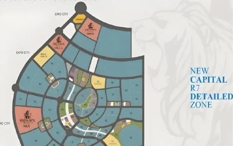 كمبوند Midtown Sky New Capital موقع كمبوند ميدتاون سكاي العاصمة الإدارية