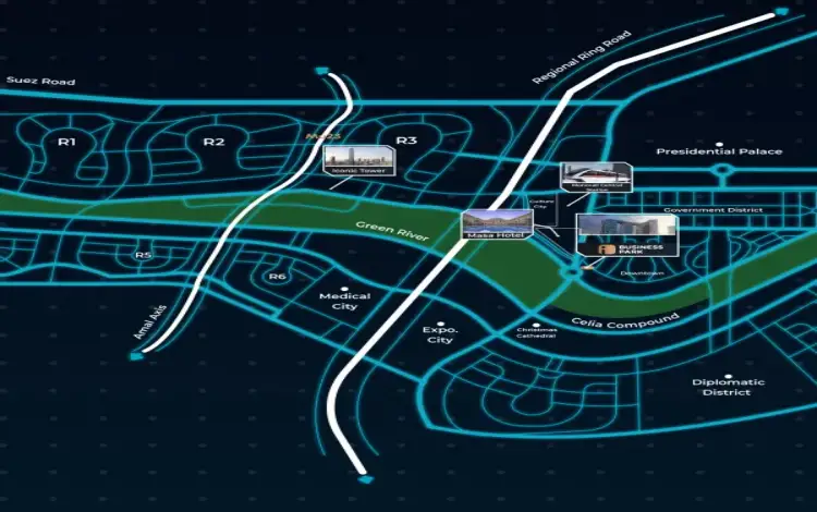 مشروع i business park new capital موقع مول اي بيزنس بارك العاصمة الإدارية