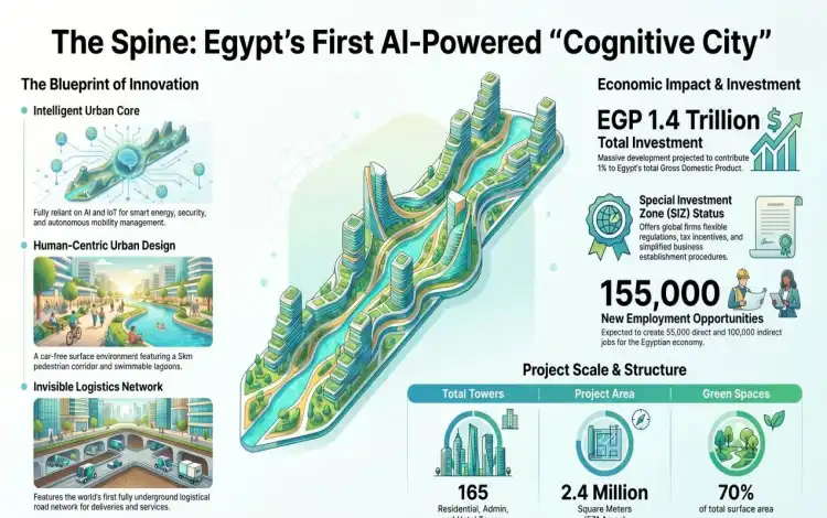 شرح ماستر بلان مشروع ذا سباين طلعت مصطفى