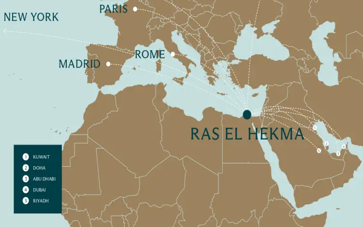 مشروع Wadi Yemm Ras El Hekma موقع مشروع وادي يم رأس الحكمة